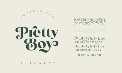 Elegant luxury alphabet letters font logo. Typography luxury classic lettering serif italic fonts decorative wedding vintage retro logos. vector illustration
