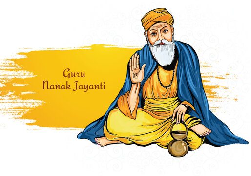 Guru nanak jayanti festival greeting card background