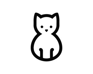 black and white cat cartoon