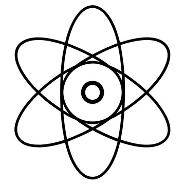 atom outline science symbol clip art preview
