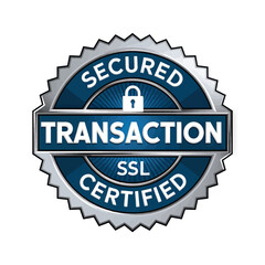 Fototapeta premium secured transaction ssl certified secure badge for online security