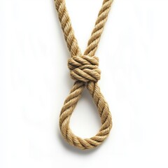 Obraz premium Rope knot tied securely showcasing craftsmanship and functionality for various uses in outdoor activities and home projects