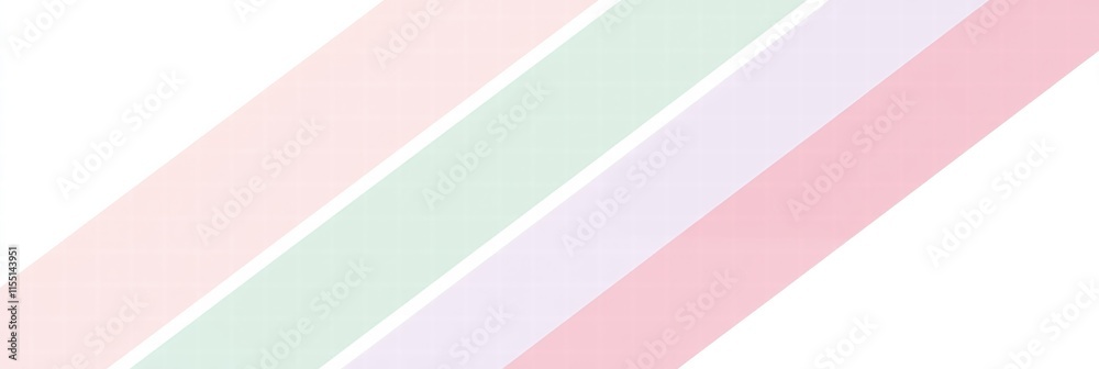 Poster Striped pattern design features soft hues of pink and green in a contemporary layout for modern decor and art. Generative AI