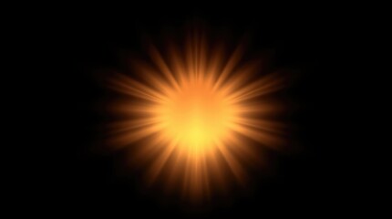 Obraz premium Bright orange light appears at the center, radiating outward with streaks, creating a captivating display of warmth and energy on a dark background