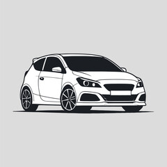 Modern Car isolated Realistic vehicle vector illustration concept with creative style