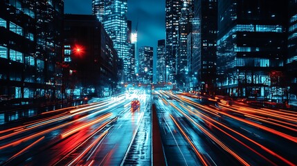 Night City Traffic Lights