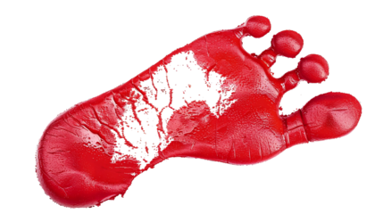 Isolated Ed footprint on transparent background. high resolution PNG file
