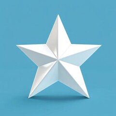 Obraz premium A white star sits prominently against a vibrant blue background, symbolizing creativity and inspiration.