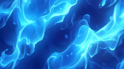 Glowing Blue Marble. Abstract blue marble pattern with fluid swirls and veining, enhanced with glowing highlights.