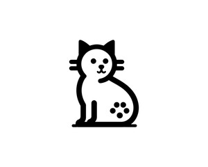 black cat with a heart