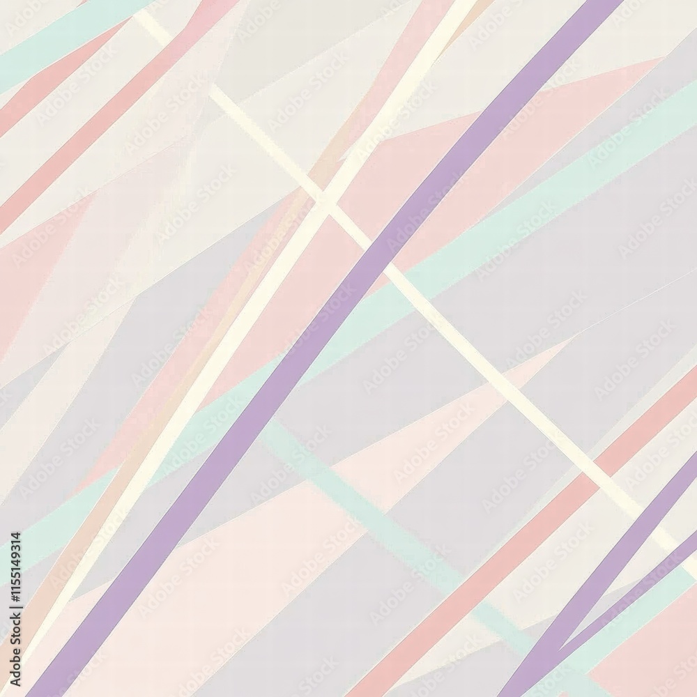 Poster Striped pattern with soft colors creating a dynamic background for various designs and artistic expressions. Generative AI