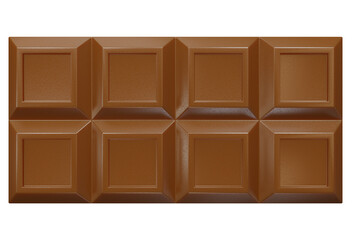 3d rendering of chocolate bar isolated on white