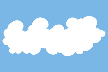Cloud icon. Abstract white cloudscape icon symbol. Shapes in flat style. Vector cloudy design element