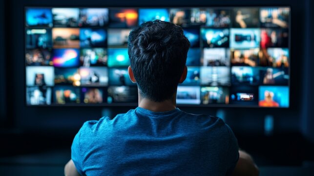 A digital content curator finalizing content for a global social media campaign, managing multimedia assets on multiple screens