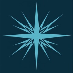 A striking teal compass rose on a dark background, symbolizing direction and adventure.