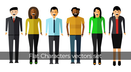 Fototapeta premium flat character set -business people work for explainer video, business, websites, apps, infographics workplace, and presentation. E-commerce concept