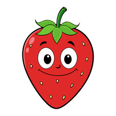 Obraz premium Red strawberry isolated on white background