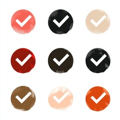 Colorful check marks in various shades create a vibrant and modern pattern for design use.