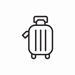 Travel luggage suitcase vacation bag icon vector sign