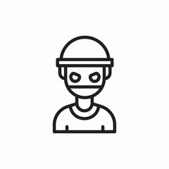 man person character glasses icon vector sign