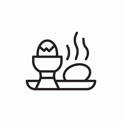 boiled egg icon vector sign