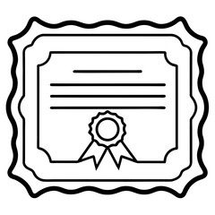 Bond Certificate Line Art Vector Design