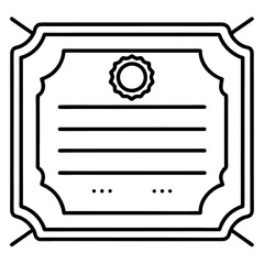 Bond Certificate Line Art Vector Design