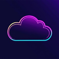 A colorful, neon-style cloud icon glowing against a dark background, creating a modern and tech-savvy vibe.