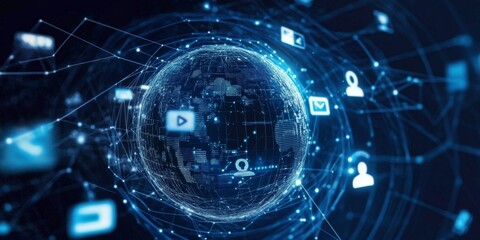 Obraz premium The intersection of technology and community in a global context.