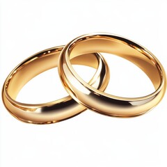 Elegant pair of gold wedding rings symbolizing love and commitment
