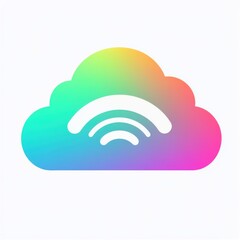 Colorful cloud icon representing cloud storage and connectivity.