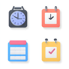 Fototapeta premium sheet icon illustration of a monthly calendar page