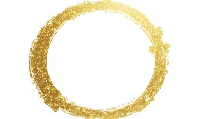 金色のラメが散りばめられた 円形の枠