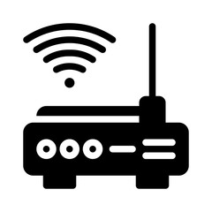 Icon Wifi Connection With Style Glyph