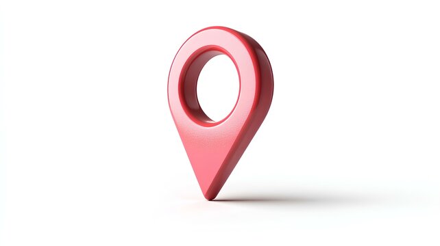 3d map pin marker on white background
