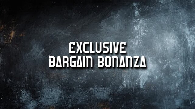 Sales Promotion Text Title Animation Video Exclusive Bargain Bonanza