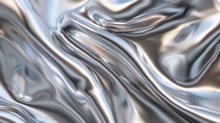 Shiny Silver Satin Texture - Elegant Metallic Abstract Background
