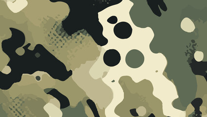 Seamless military camouflage fabric pattern. military camouflage on green, cream, black fabric design. Camouflage pattern cloth texture background. Camouflage army seamless vector pattern for print