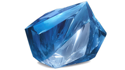 Obraz premium Luminous blue gemstone,faceted,crystal,sparkling.
