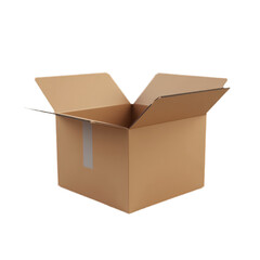 Open Cardboard Box for Packaging and Delivery