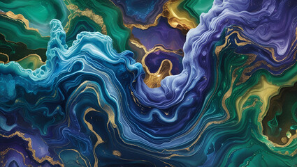 Fototapeta premium Blue onyx marble texture, abstract background, Generative AI