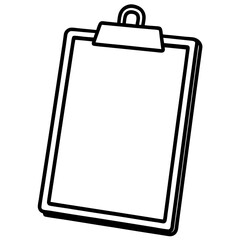 Clipboard Line Art Vector Illustration