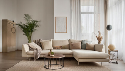 Fototapeta premium living room of a beautiful house