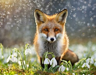 Obraz premium Auf einer Schneeglöckchenwiese