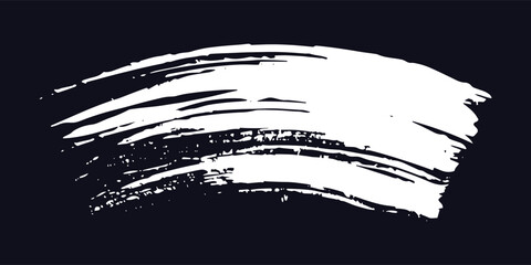 White abstract brush stroke design