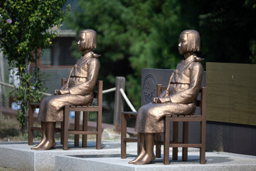 Girl statue in the garden