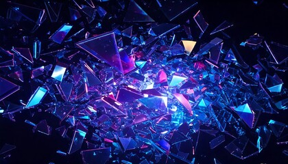 Floating Shards of Reflective Mirrors in a Dark Void with Distorted Reflections