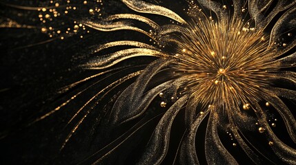 Abstract Gold Fireworks