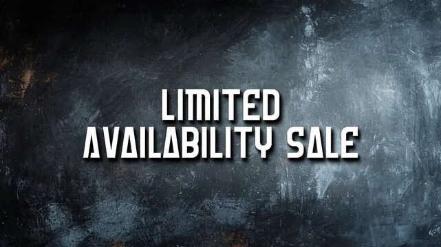 Sales Promotion Text Title Animation Video Limited Availability Sale