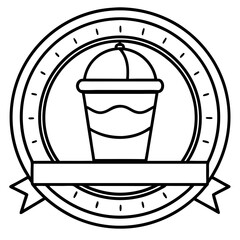 Coffee Shop Line Art Logo Vector Design